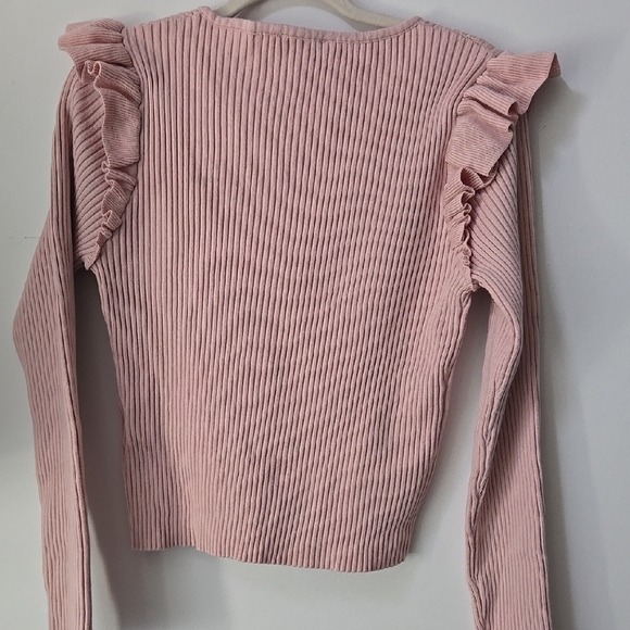 Women's Pink Ribbed Top - Picture 2 of 2